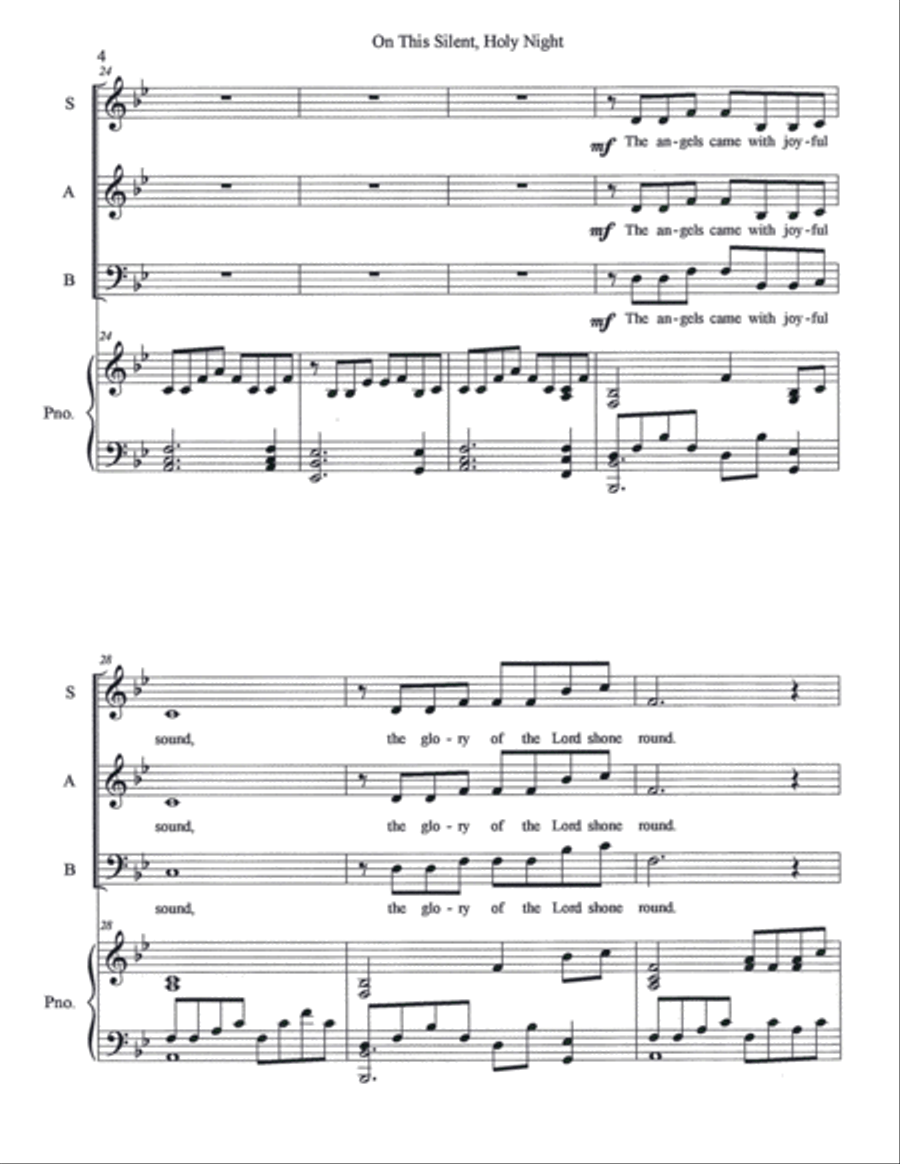 On This Silent, Holy Night 3-Part scores gallery preview page 6