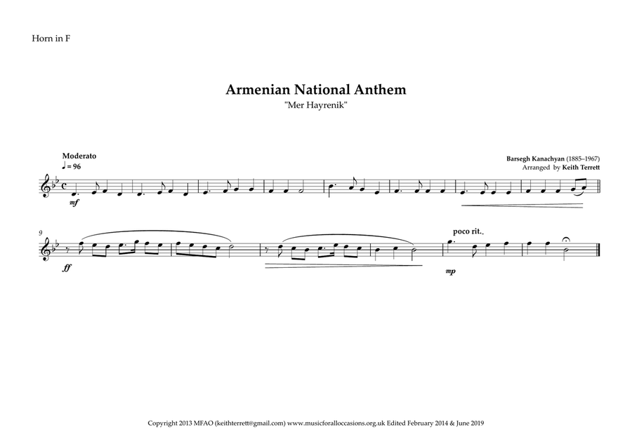 Armenian National Anthem 