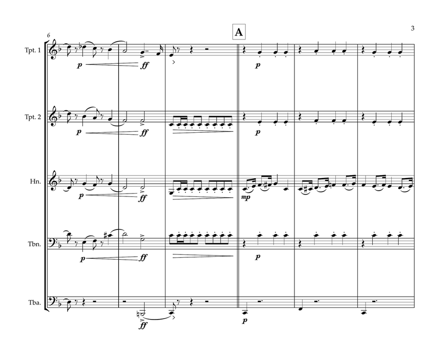 Ecuadorian National Anthem (Ekuador- Equateur) for Brass Quintet Brass Quintet scores gallery preview page 3