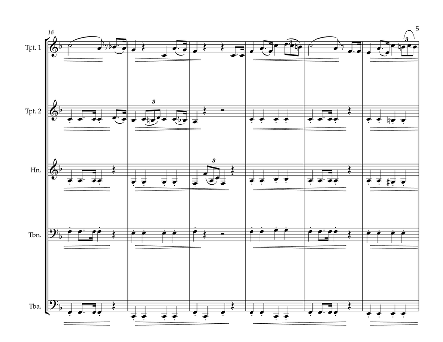 Ecuadorian National Anthem (Ekuador- Equateur) for Brass Quintet Brass Quintet scores gallery preview page 5