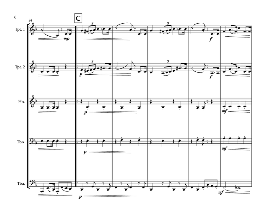 Ecuadorian National Anthem (Ekuador- Equateur) for Brass Quintet Brass Quintet scores gallery preview page 6