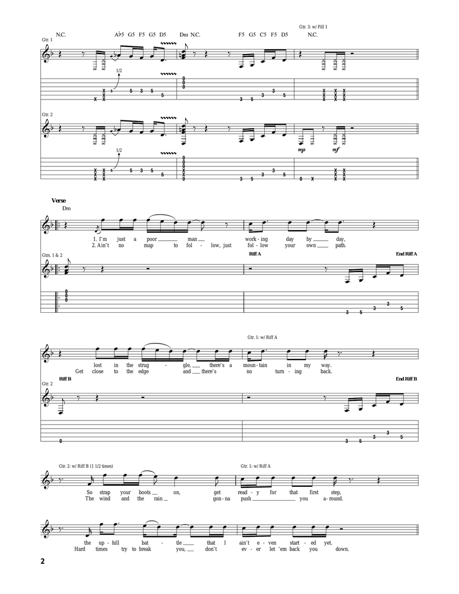 Mountain Climbing Mountain Climbing Acoustic Guitar scores gallery preview page 2