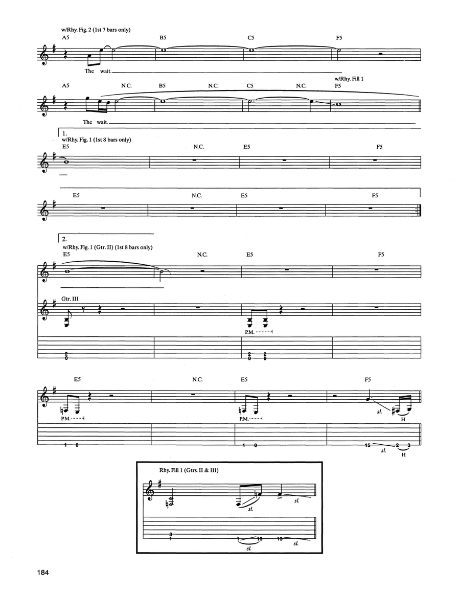 The Wait The Wait Acoustic Guitar scores gallery preview page 3