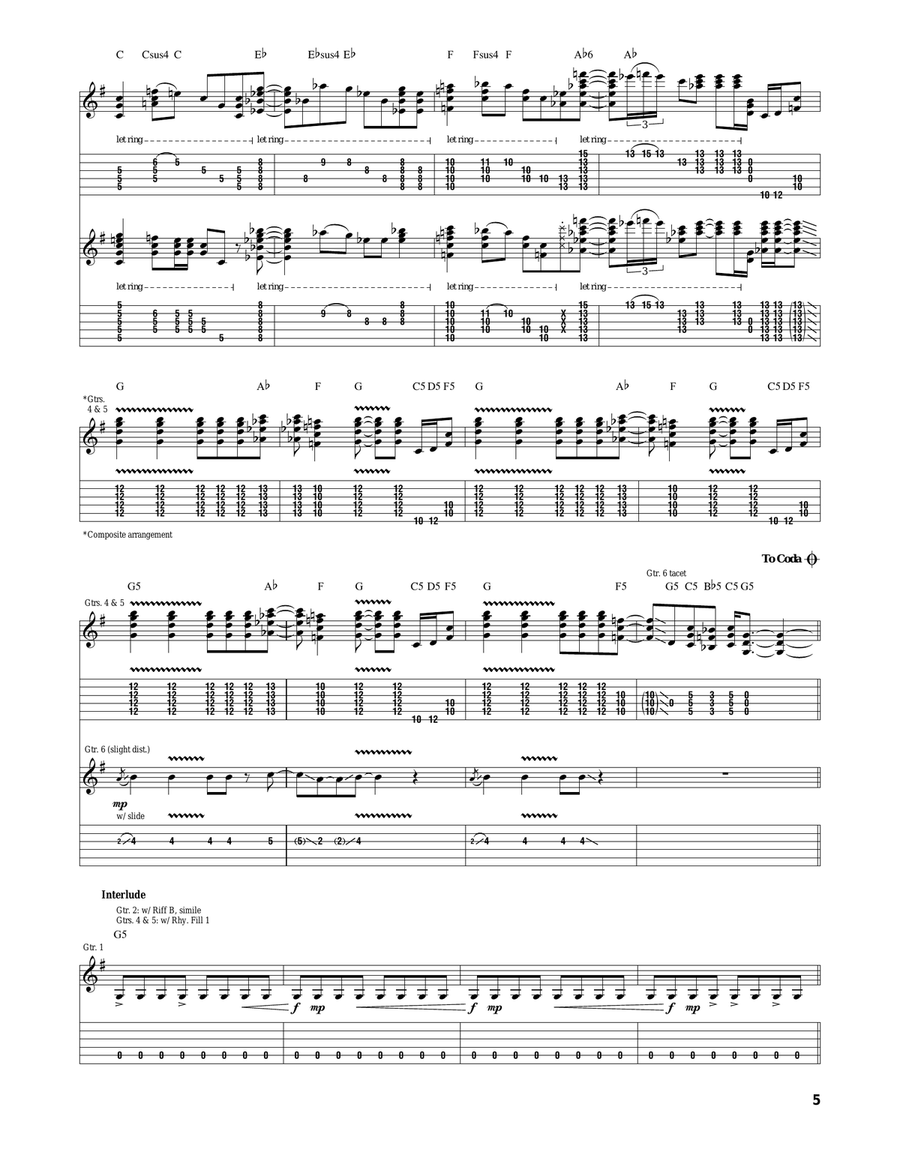 Blues Of Desperation Acoustic Guitar scores gallery preview page 5