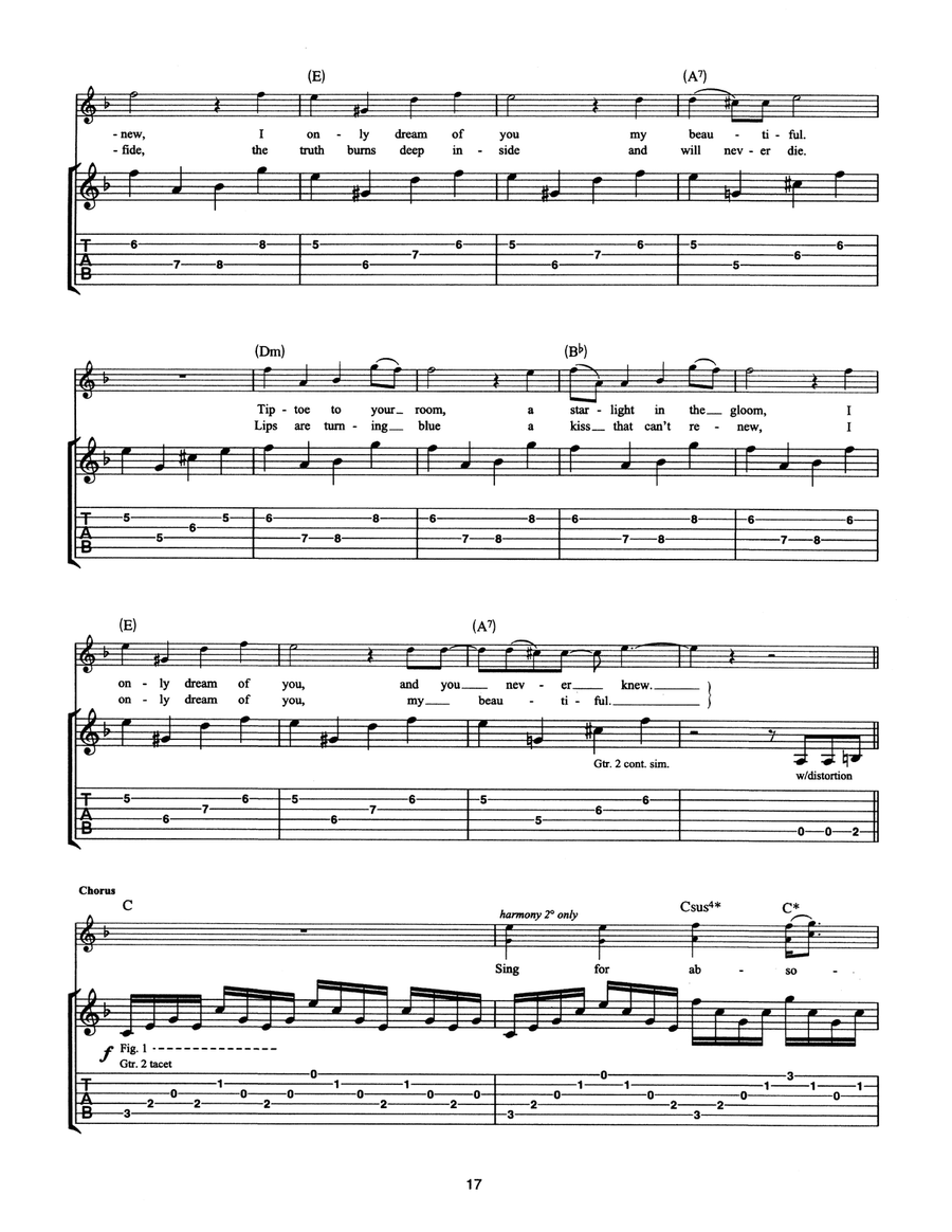 Sing For Absolution by Muse Acoustic Guitar - Digital Sheet Music page 2