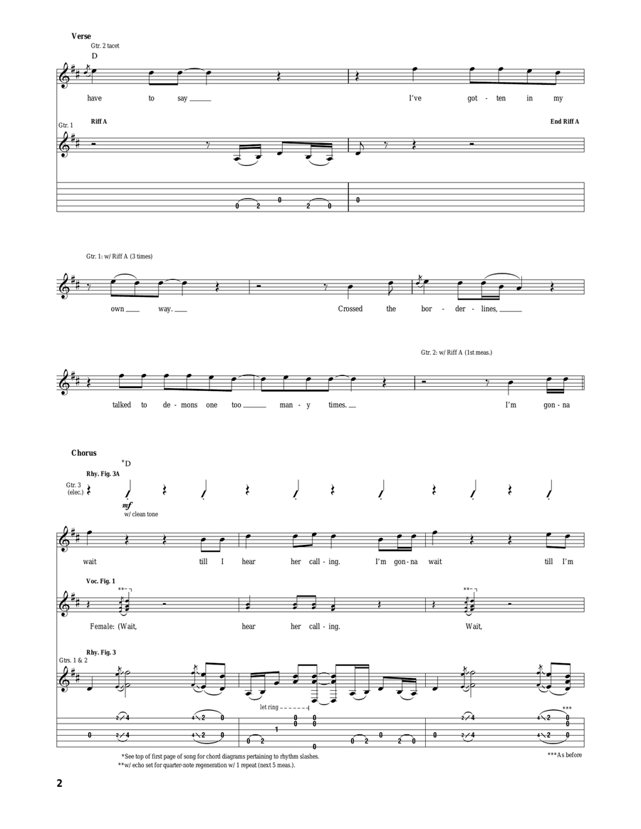 The Valley Runs Low The Valley Runs Low Acoustic Guitar scores gallery preview page 2