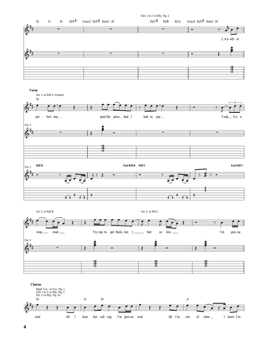 The Valley Runs Low The Valley Runs Low Acoustic Guitar scores gallery preview page 4