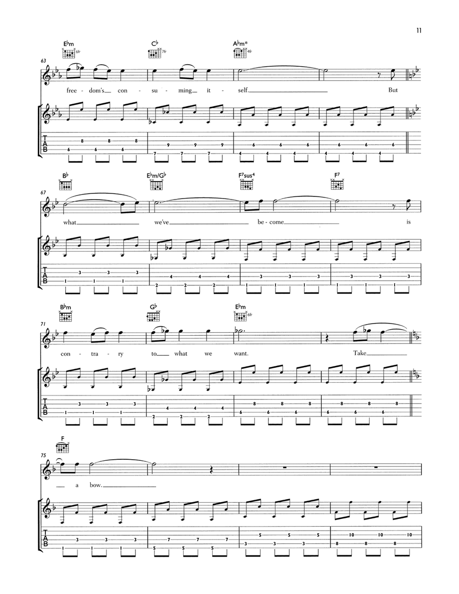 Take A Bow Acoustic Guitar scores gallery preview page 6
