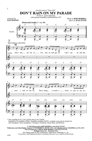 Don't Rain on My Parade (from the musical Funny Girl)