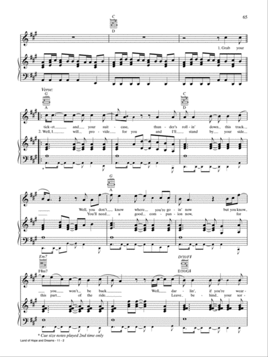 Land of Hope and Dreams Piano, Vocal, Guitar scores gallery preview page 2