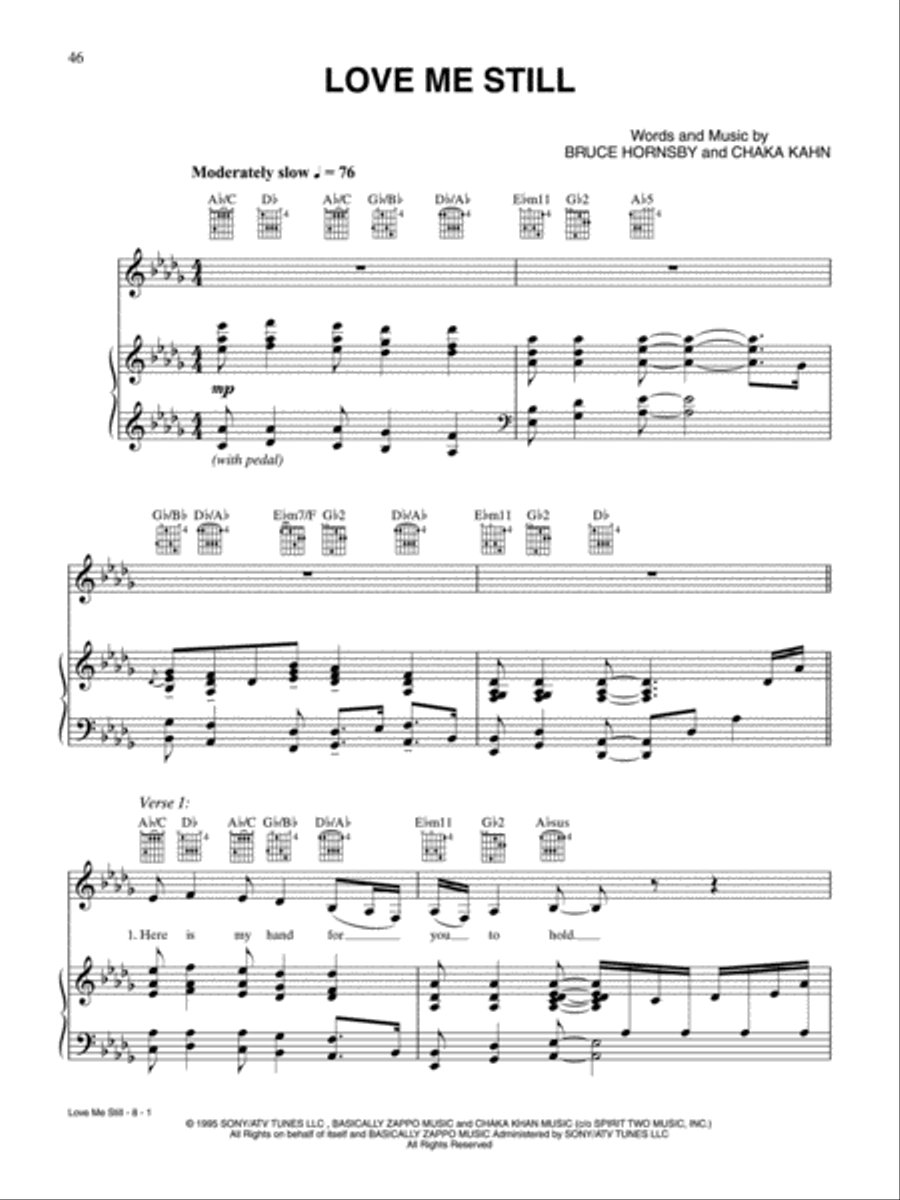 Love Me Still Piano, Vocal, Guitar scores gallery preview page 1