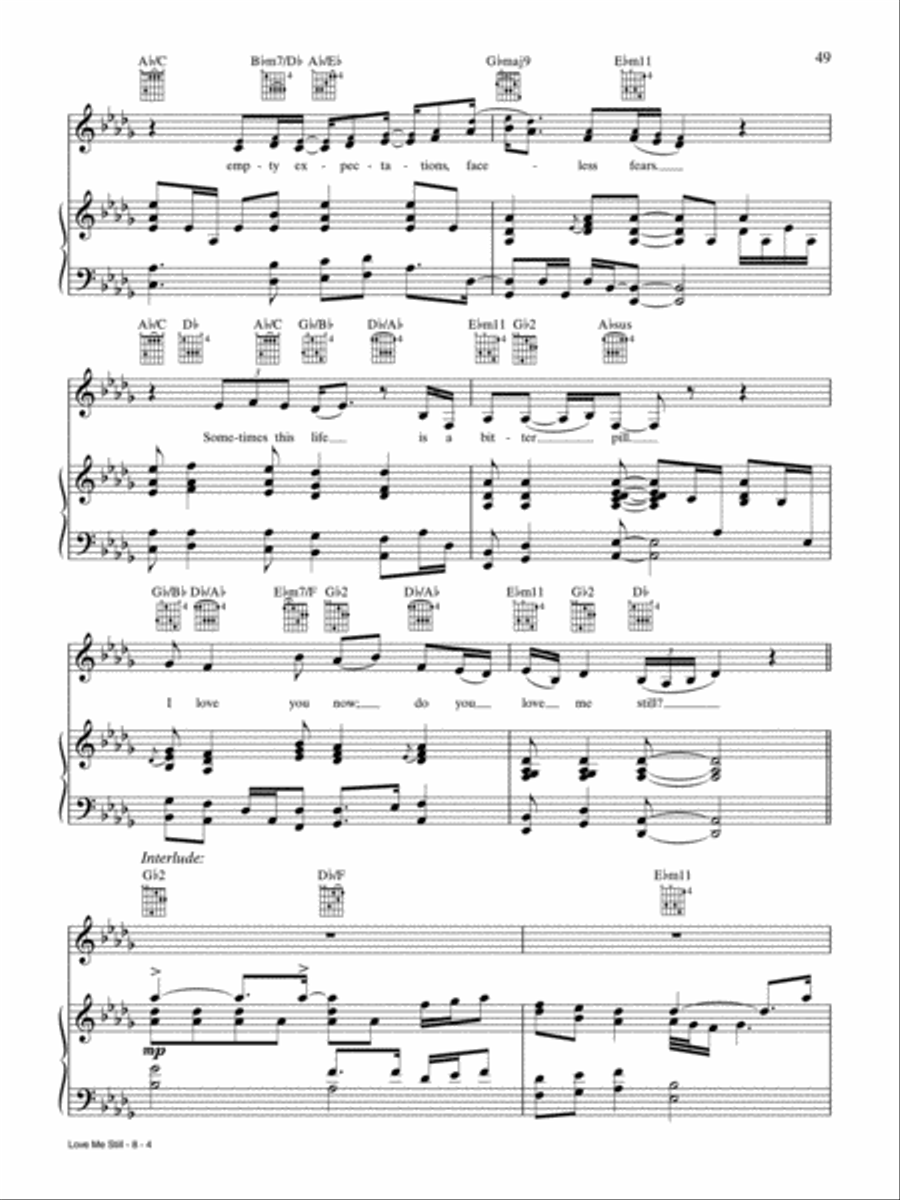 Love Me Still Piano, Vocal, Guitar scores gallery preview page 4