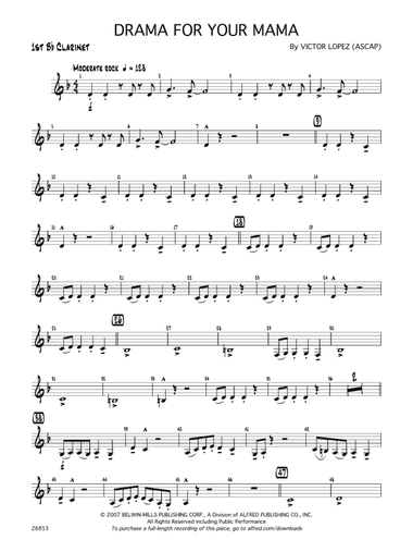 Drama for Your Mama: 1st B-flat Clarinet