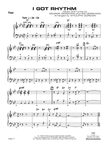 I Got Rhythm: Piano Accompaniment