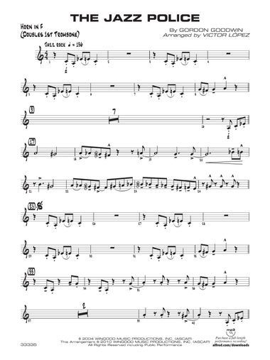 The Jazz Police: 1st F Horn