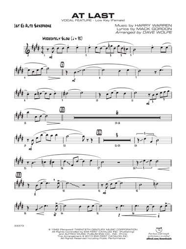At Last: E-flat Alto Saxophone