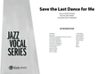 Save the Last Dance for Me: Score