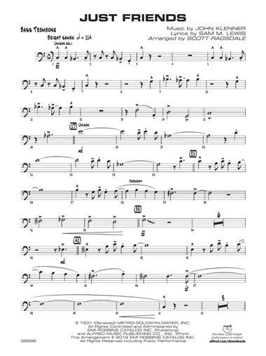 Just Friends: Bass Trombone