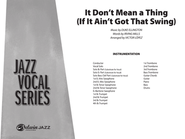 It Don't Mean a Thing (If It Ain't Got That Swing): Score