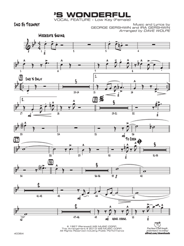 'S Wonderful: 2nd B-flat Trumpet