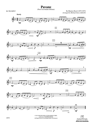 Pavane: 1st B-flat Trumpet