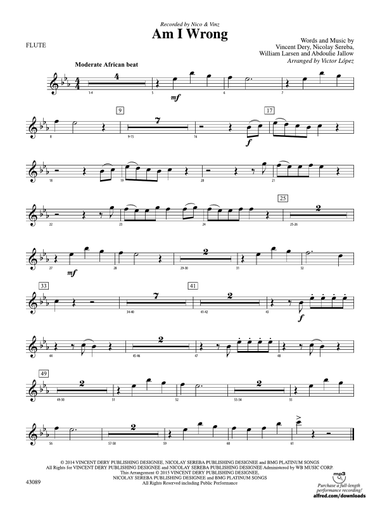 Am I Wrong: Flute