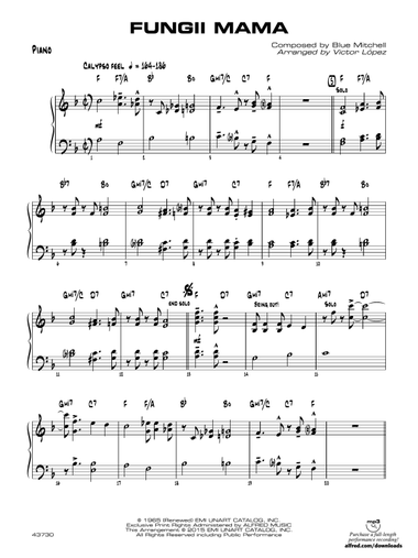 Fungii Mama: Piano Accompaniment