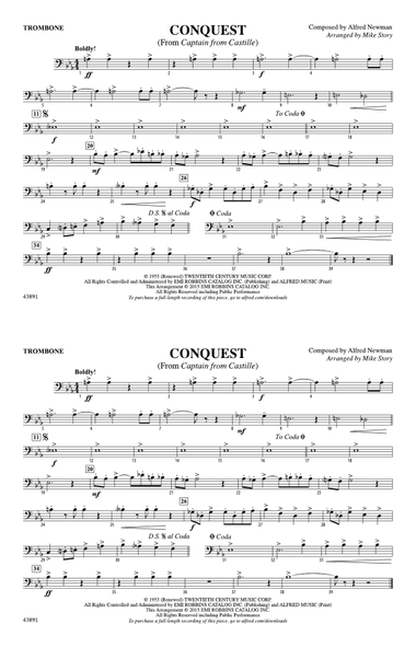 Conquest (from Captain from Castille): 1st Trombone