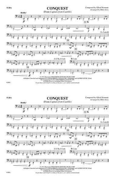 Conquest (from Captain from Castille): Tuba