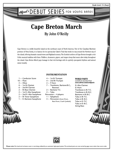 Cape Breton March: Score
