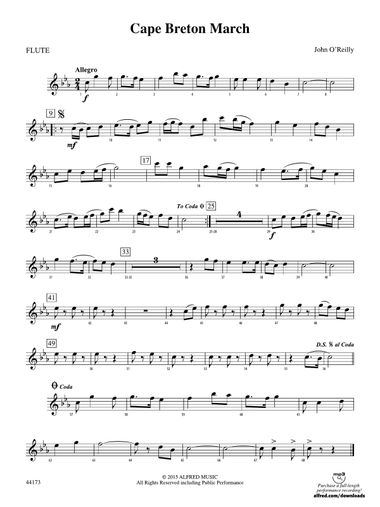Cape Breton March: Flute