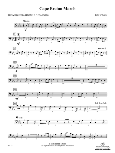 Cape Breton March: 1st Trombone