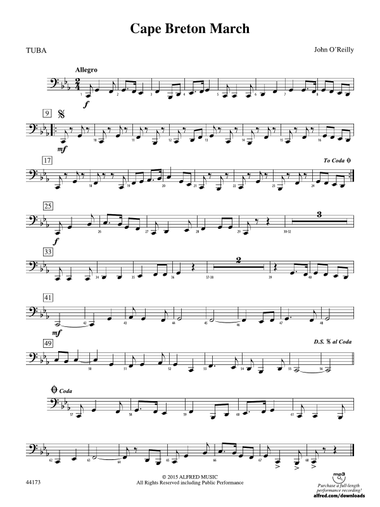 Cape Breton March: Tuba
