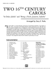 Two 16th Century Carols: Score