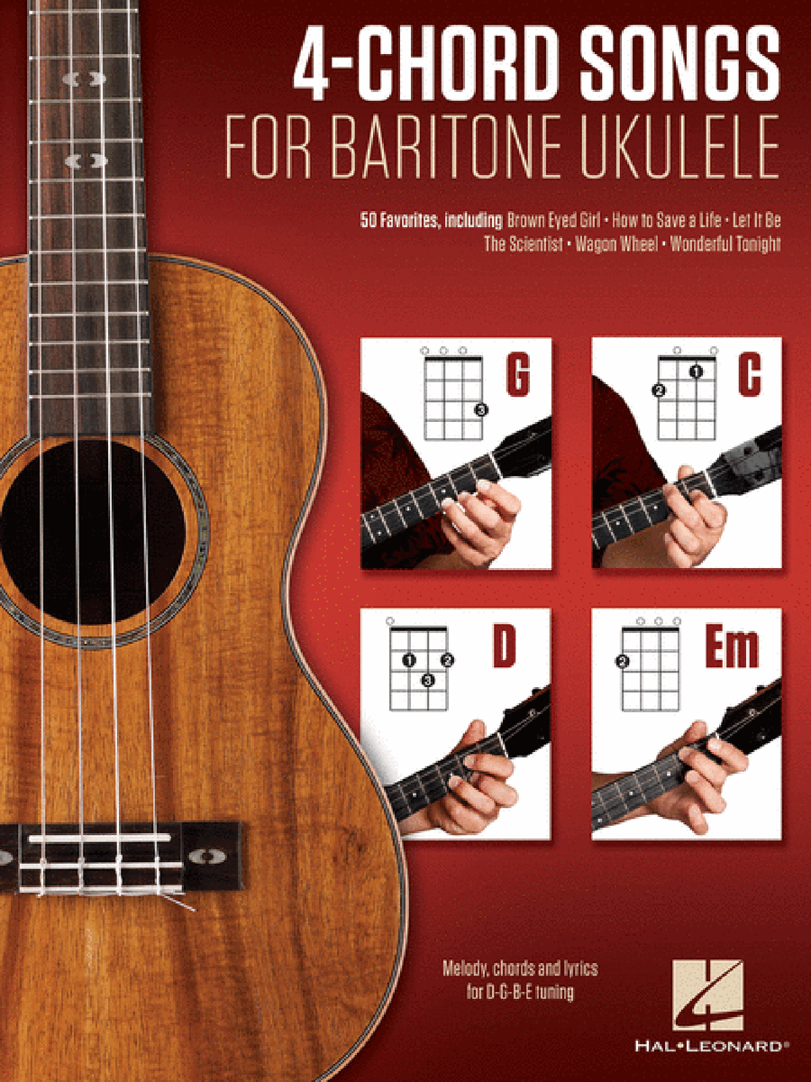 4-Chord Songs for Baritone Ukulele (G-C-D-Em) Baritone Ukulele scores gallery preview page 1
