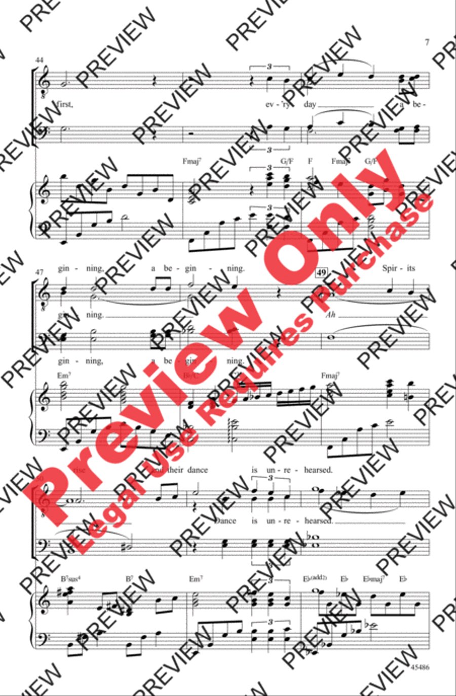 Evergreen Evergreen Men's Choir scores gallery preview page 7
