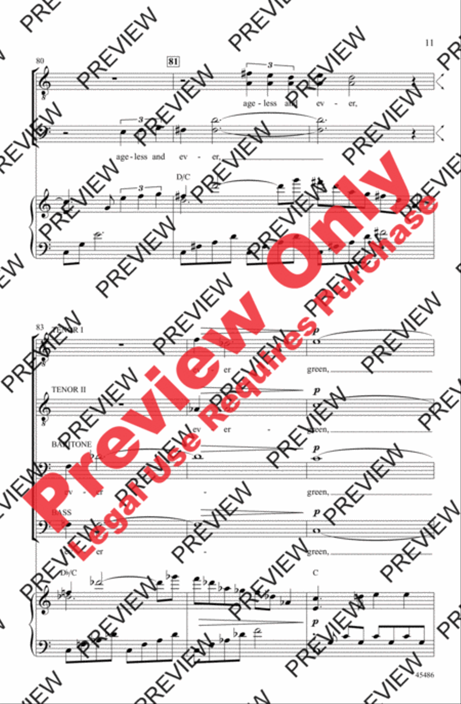Evergreen Evergreen Men's Choir scores gallery preview page 11