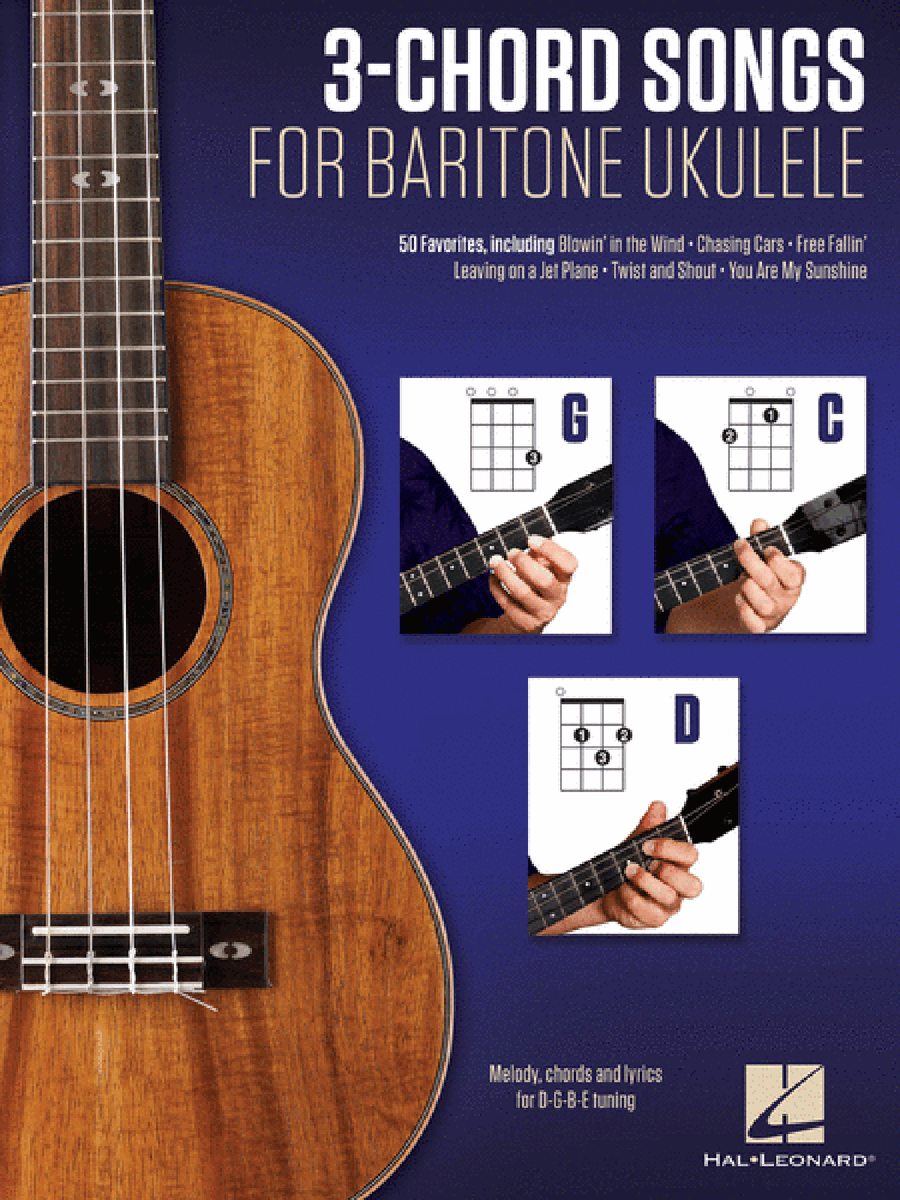 3-Chord Songs for Baritone Ukulele (G-C-D) Baritone Ukulele scores gallery preview page 1