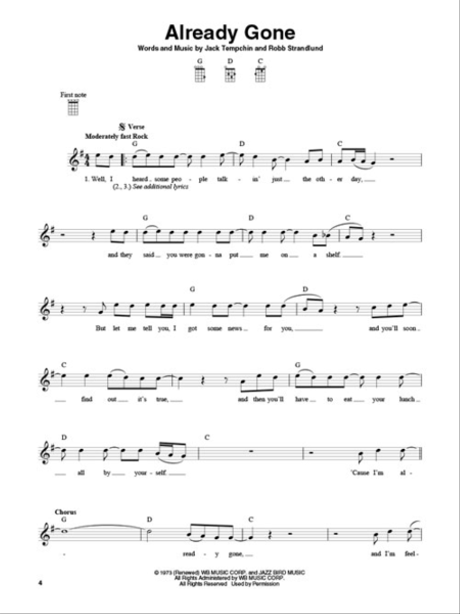 3-Chord Songs for Baritone Ukulele (G-C-D) Baritone Ukulele scores gallery preview page 2