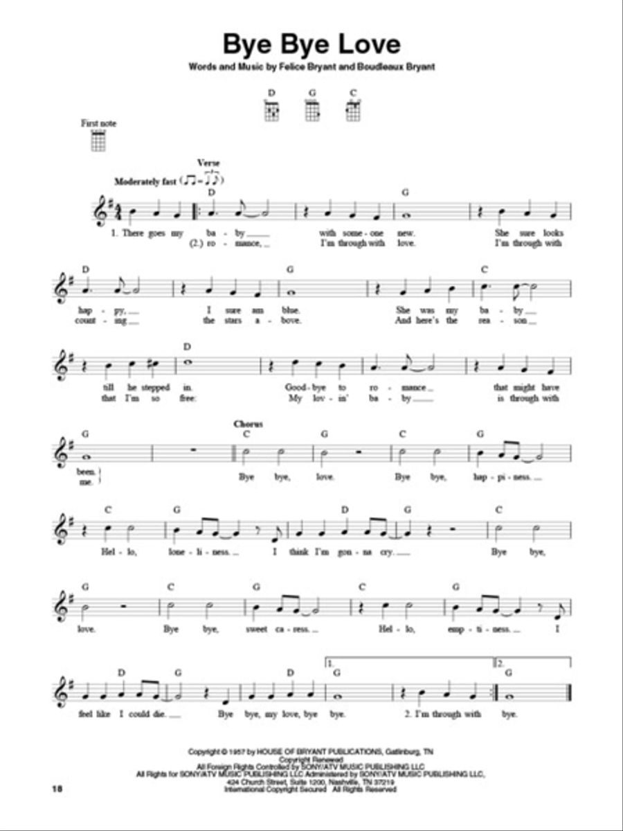 3-Chord Songs for Baritone Ukulele (G-C-D) Baritone Ukulele scores gallery preview page 3