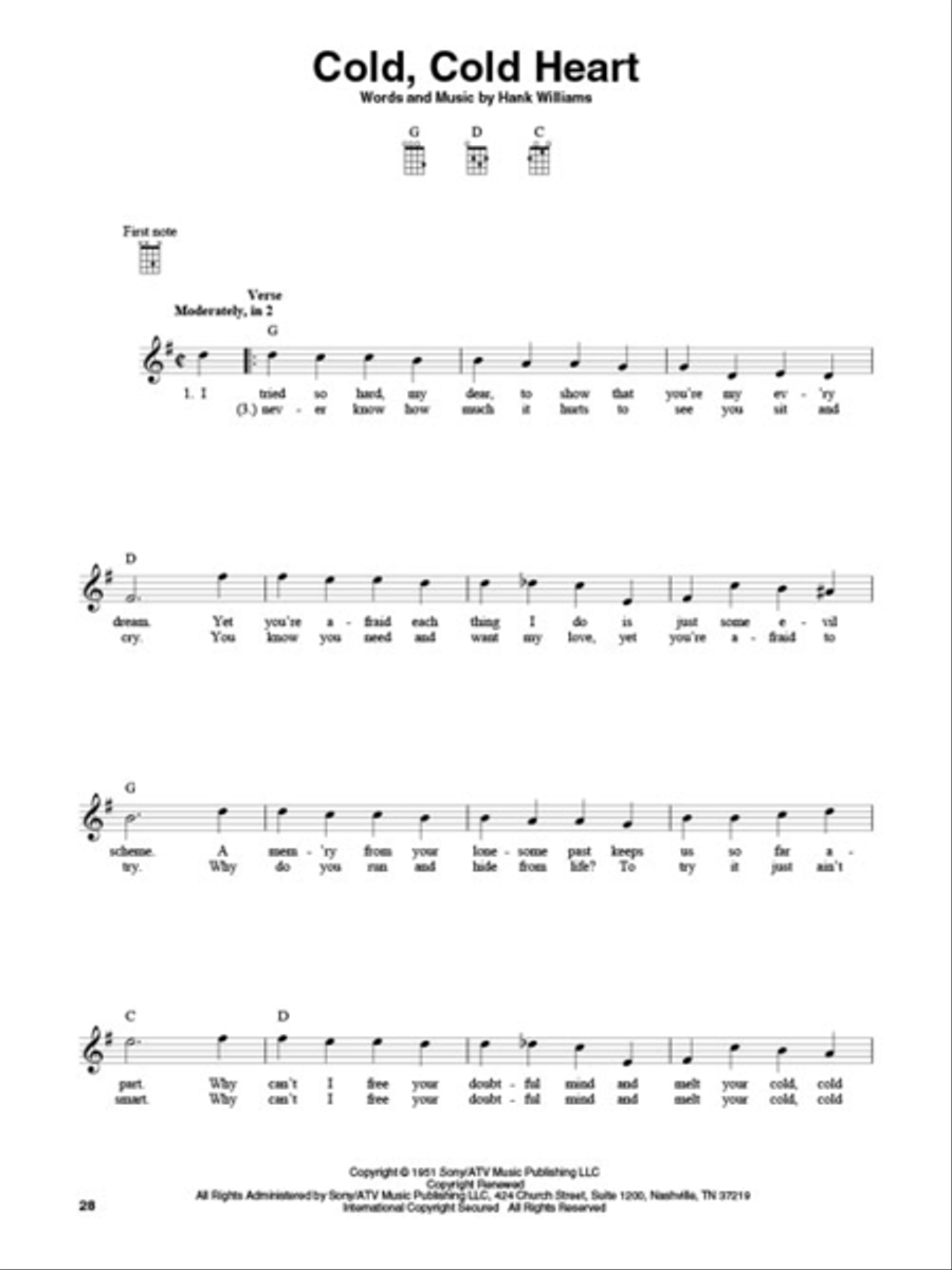 3-Chord Songs for Baritone Ukulele (G-C-D) Baritone Ukulele scores gallery preview page 4