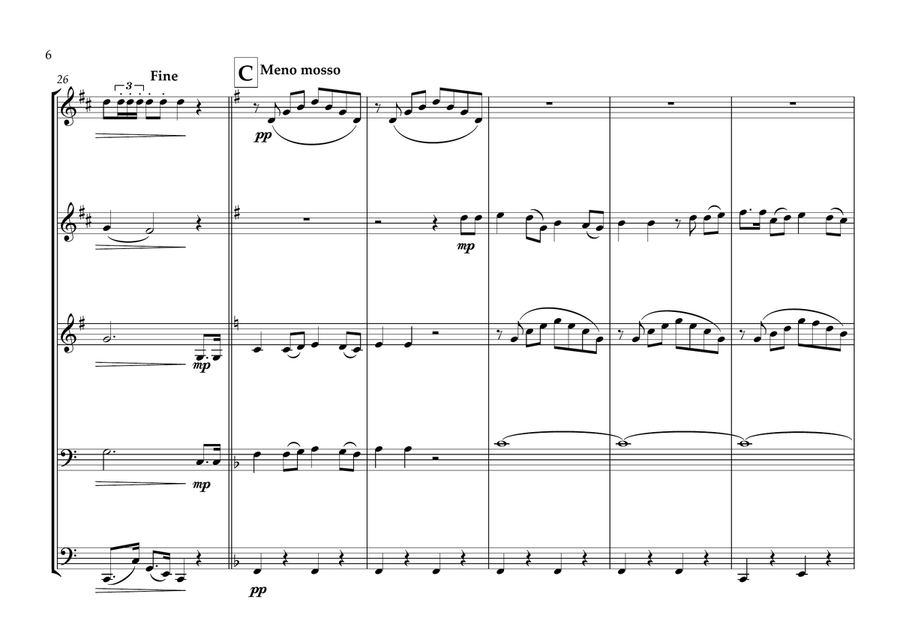 Honduran National Anthem (Himno Nacional de Honduras) for Brass Quintet Brass Quintet scores gallery preview page 6