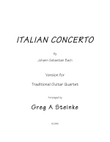 Bach ITALIAN CONCERTO arr. For trad. Guitar Quartet