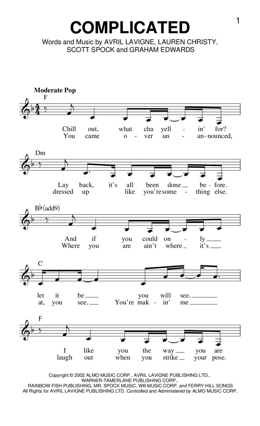 Complicated Piano scores gallery preview page 1