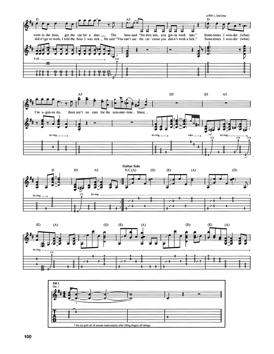 Summertime Blues Summertime Blues Acoustic Guitar scores gallery preview page 2