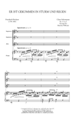 Er Ist Gekommen In Sturm Und Regen (arr. Brandon Williams)