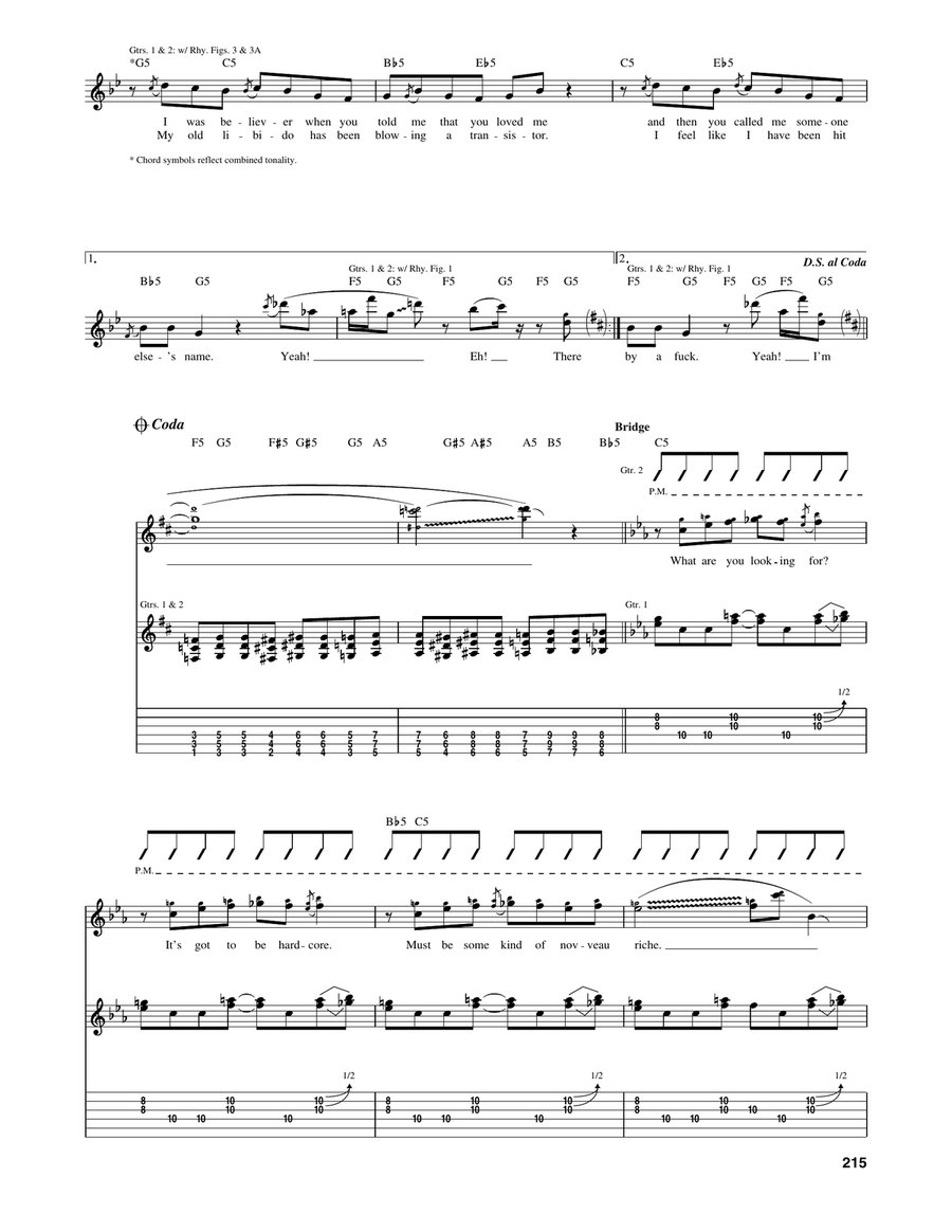 Falling In Love (Is Hard On The Knees) Acoustic Guitar scores gallery preview page 3