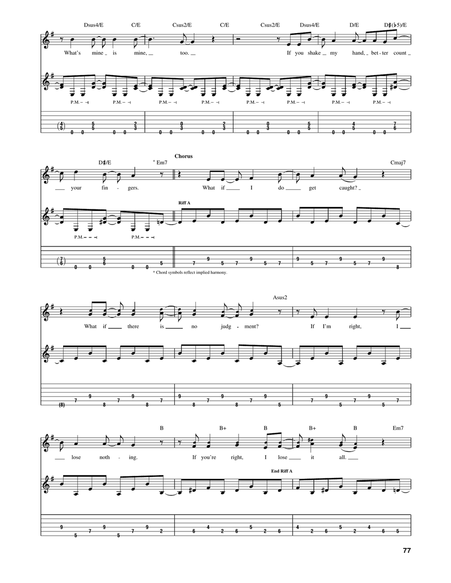 Dread & The Fugitive Mind Acoustic Guitar scores gallery preview page 2