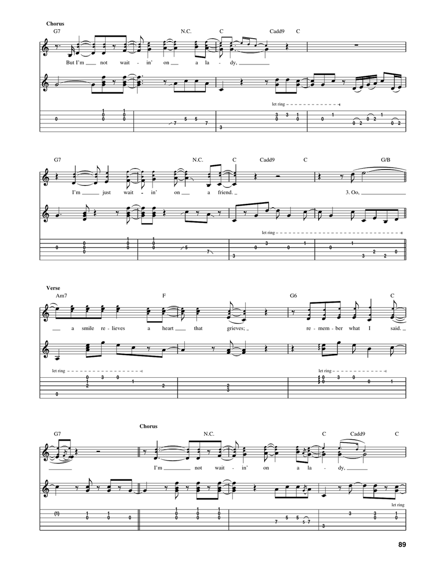 Waiting On A Friend Waiting On A Friend Acoustic Guitar scores gallery preview page 4