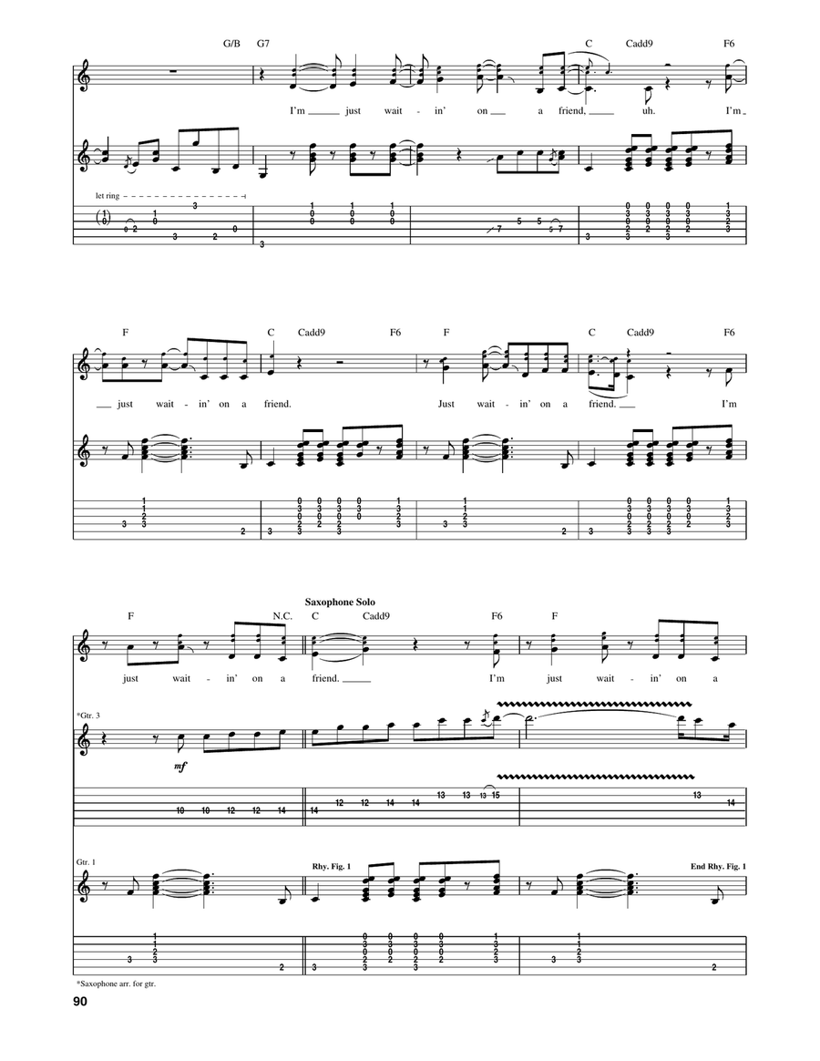 Waiting On A Friend Waiting On A Friend Acoustic Guitar scores gallery preview page 5